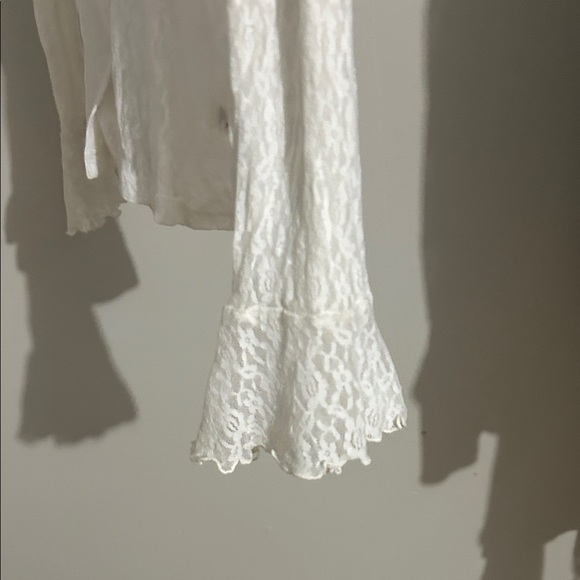 Worthington White Lace Button-Up Blouse - Picture 3 of 8